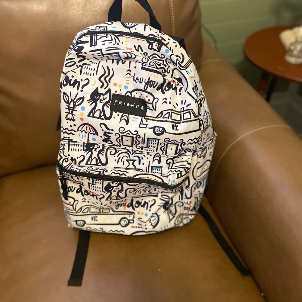 FRIENDS Black and White Artistic Backpack